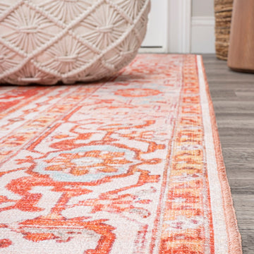 Asa Ornate Medallion Washable Area Rug